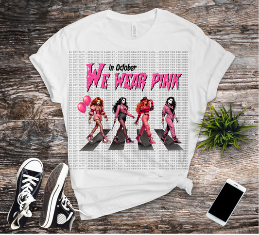 in October we wear pink  horror