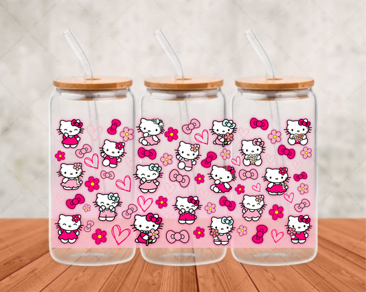 Hello Kitty x Bows x Flowers UV-DTF (adhesive cup wrap)