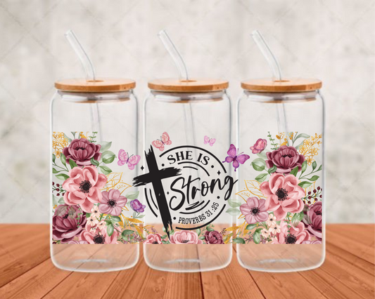 SHE_IS_STRONG  UV-DTF adhesive cup wrap