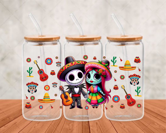 Jack And Sally x Cinco de Mayo UV-DTF (adhesive cup wraps)
