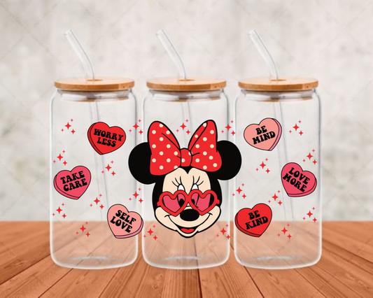 MOUSE IN  MINI HEARTS -DTF adhesive cup wrap