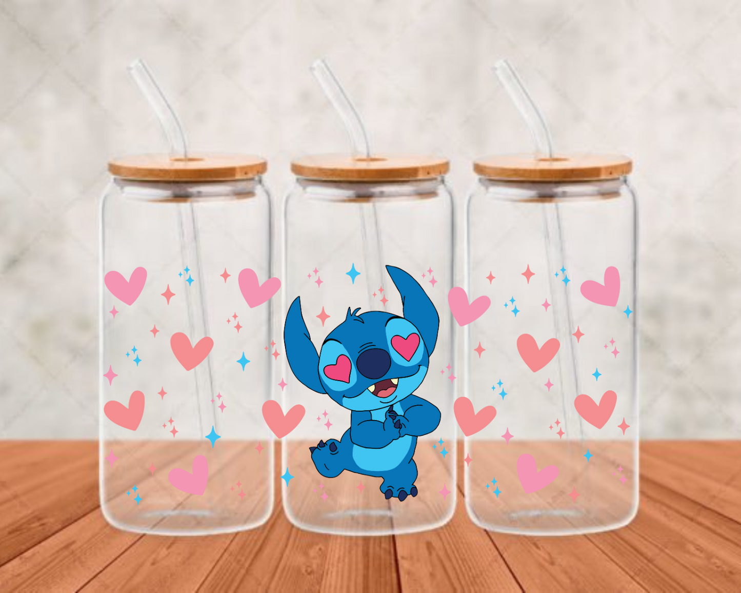 Stitch With Heart Eyes UV-DTF (adhesive cup wrap)