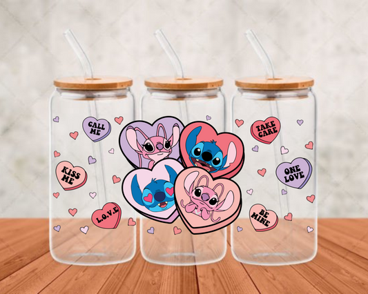 Stich And Friends (hearts) UV-DTF (adhesive cup wrap)