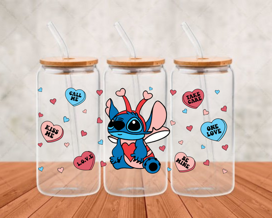 TAKE CARE blue cartoon -DTF adhesive cup wrap