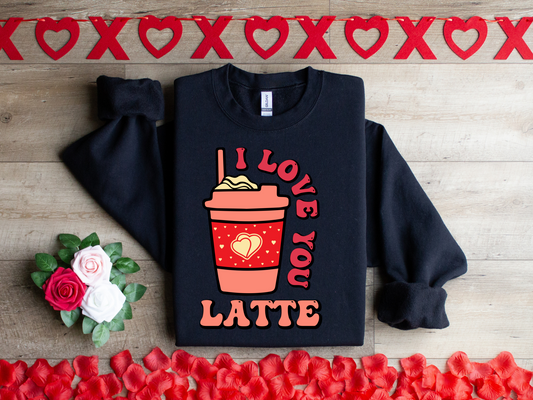 I love you latte retro