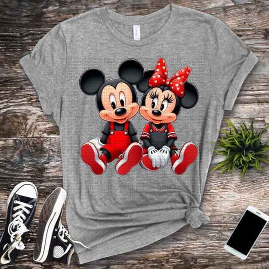 M&M in red and black