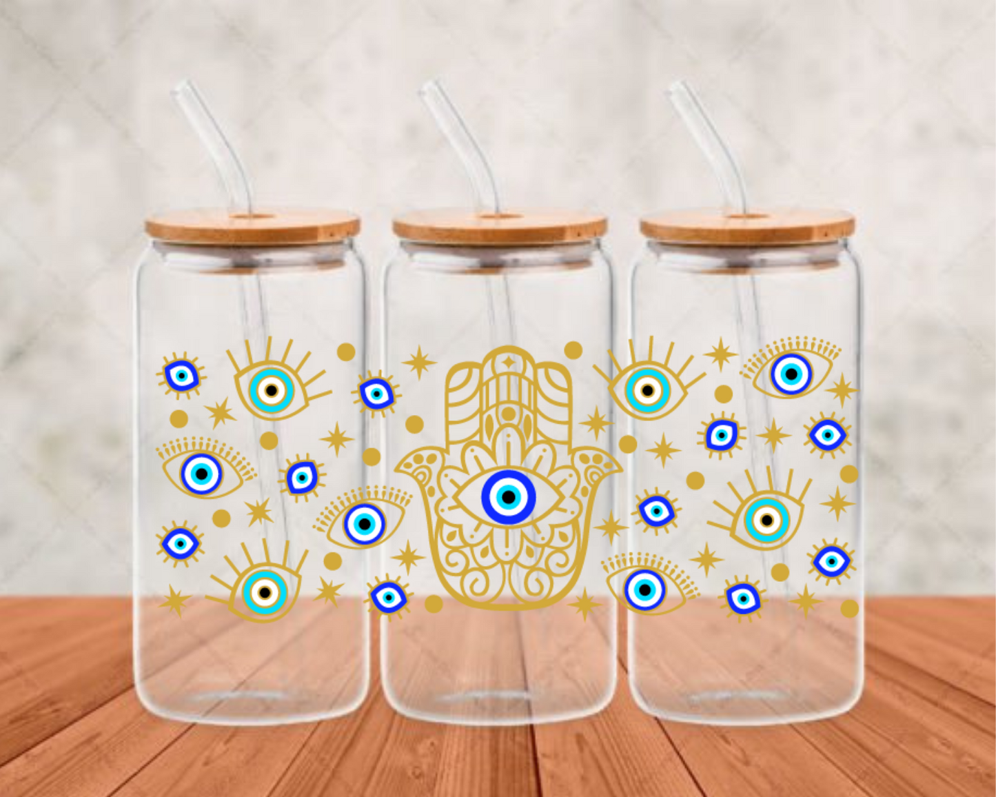 Evil_Eye. UV-DTF adhesive cup wrap