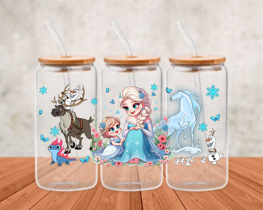 frozen baby  UV- DTF Adhesive cup wrap