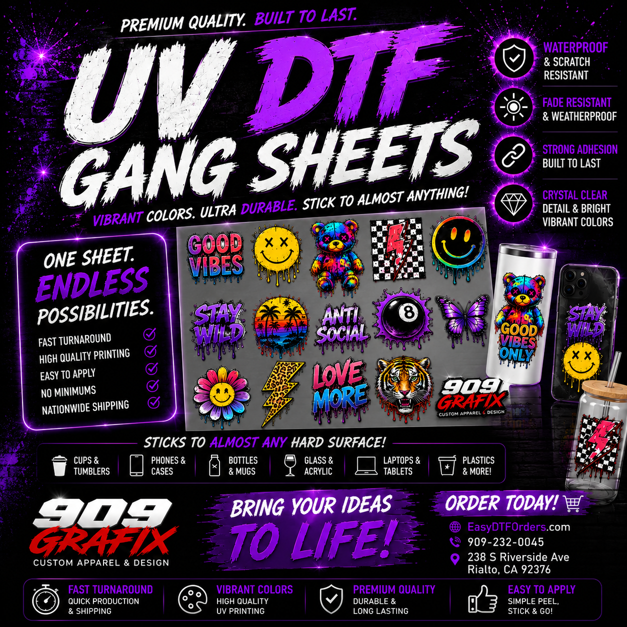 UV DTF GANG SHEET