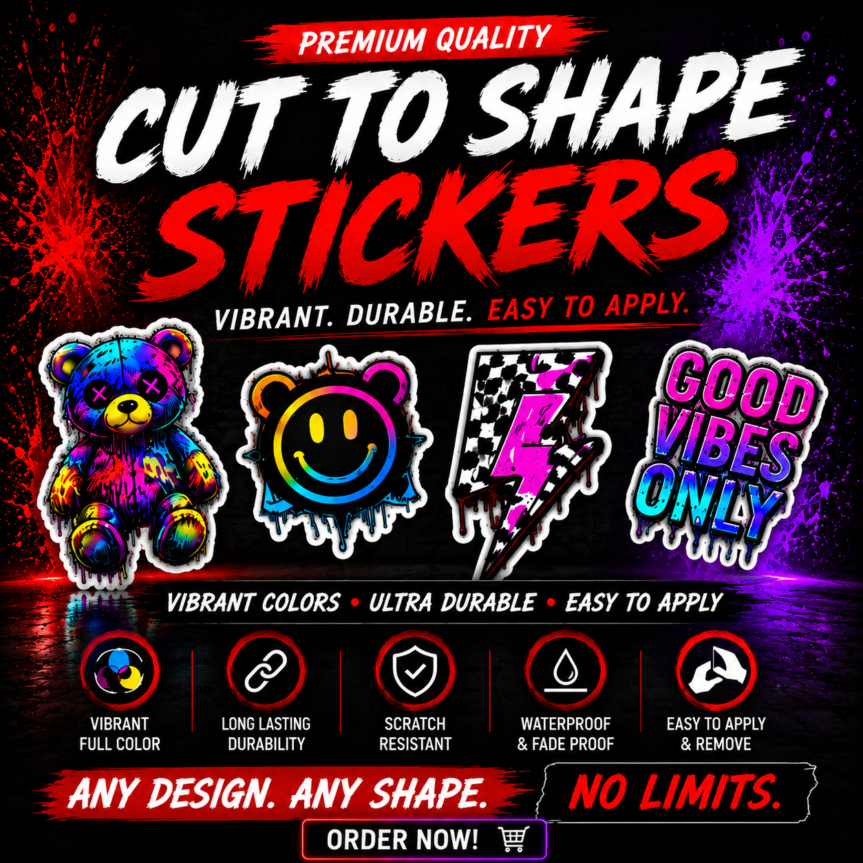 Cut to  Shape  Stickers