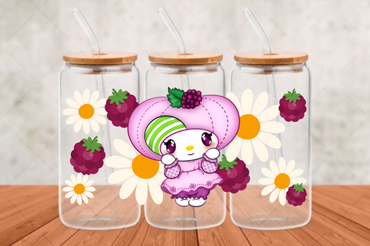 raspberry sweet  UV- DTF Adhesive cup wrap
