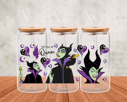 maleficent just call me queen UV-DTF adhesive cup wrap
