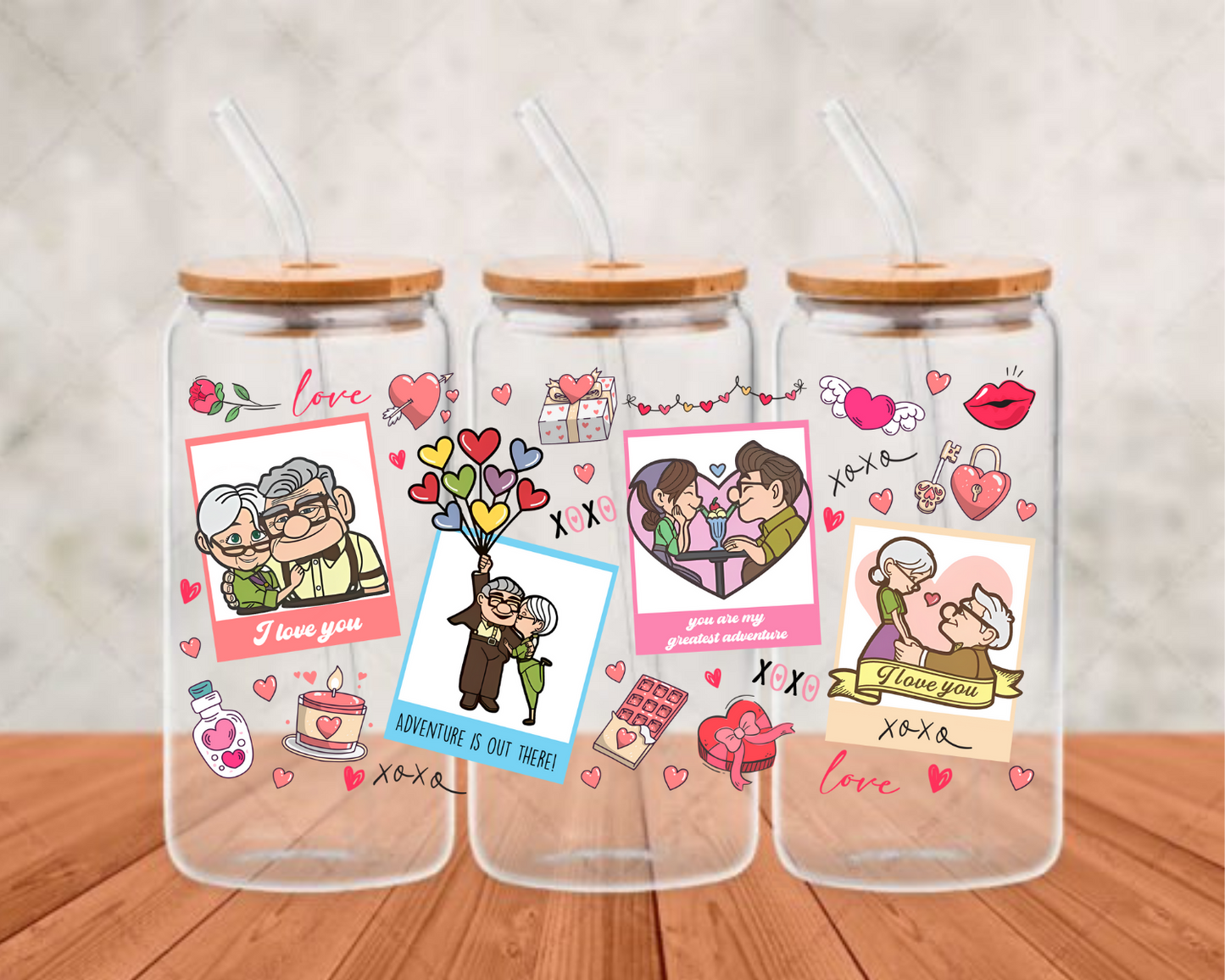 up love  UV-DTF adhesive cup wrap
