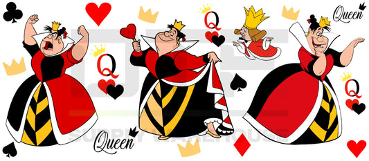 Queen of hearts UV DTF cup wrap