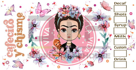 Frida La Vida UV-DTF (adhesive cup wrap)